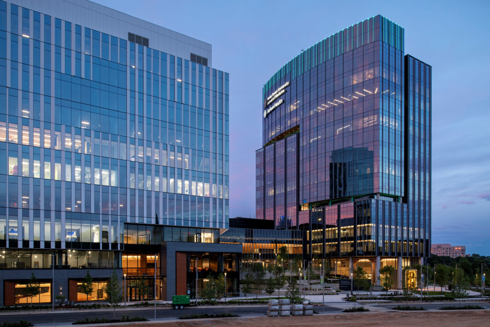 The Pearl Innovation District at dusk, Charlotte, North Carolina
